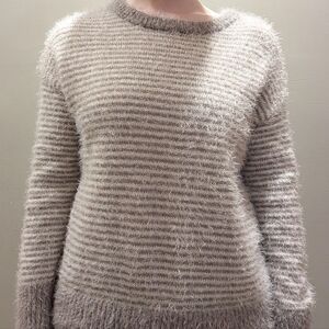 Maurices Light Brownish Grayish White Knitted Sweater